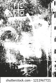 Distressed overlay texture of rusted peeled metal. grunge background. abstract halftone vector illustration