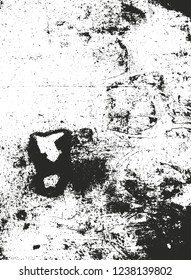 Distressed overlay texture of rusted peeled metal. grunge background. abstract halftone vector illustration