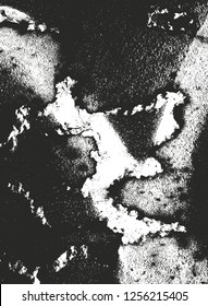 Distressed overlay texture of rusted peeled metal. grunge background. abstract halftone vector illustration