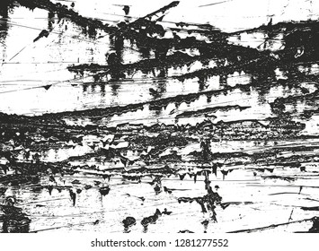 Distressed overlay texture of rusted peeled metal. grunge background. abstract halftone vector illustration