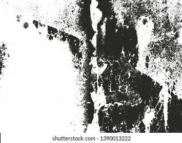 Distressed overlay texture of rusted peeled metal. grunge background. abstract halftone vector illustration
