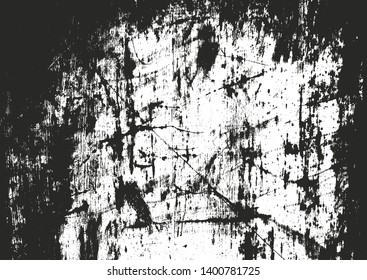 Distressed overlay texture of rusted peeled metal. grunge background. abstract halftone vector illustration