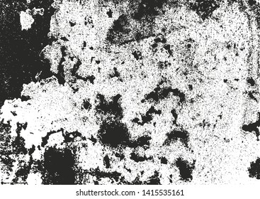 Distressed overlay texture of rusted peeled metal. grunge background. abstract halftone vector illustration
