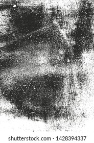 Distressed overlay texture of rusted peeled metal. grunge background. abstract halftone vector illustration