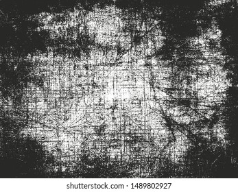 Distressed overlay texture of rusted peeled metal. grunge background. abstract halftone vector illustration