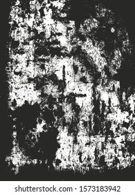 Distressed overlay texture of rusted peeled metal. grunge background. abstract halftone vector illustration