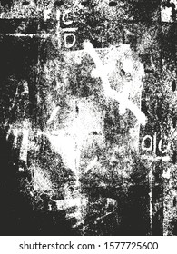 Distressed overlay texture of rusted peeled metal. grunge background. abstract halftone vector illustration