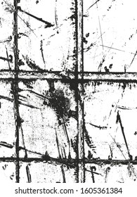Distressed overlay texture of rusted peeled metal. grunge background. abstract halftone vector illustration