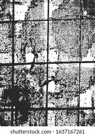 Distressed overlay texture of rusted peeled metal. grunge background. abstract halftone vector illustration