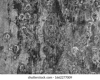 Textura superpuesta en peligro de metal pelado. fondo grueso. ilustración abstracta de medio tono vectorial