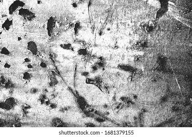 Distressed overlay texture of rusted peeled metal. grunge background. abstract halftone vector illustration