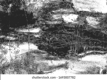 Distressed overlay texture of rusted peeled metal. grunge background. abstract halftone vector illustration