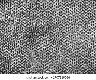 Textura superpuesta en peligro de metal pelado. fondo grueso. ilustración abstracta de medio tono vectorial