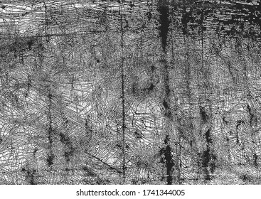 Textura superpuesta en peligro del metal pelado. fondo grueso. ilustración abstracta de vector de medio tono