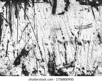 Geschälte Overlay-Textur aus rostfreiem geschältem Metall. brüchiger Hintergrund. abstrakte Halbtonvektorgrafik