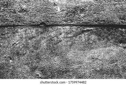 Distressed overlay texture of rusted peeled metal. grunge background. abstract halftone vector illustration