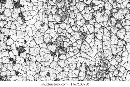 Textura superpuesta en peligro del metal pelado. fondo grueso. ilustración abstracta de vector de medio tono
