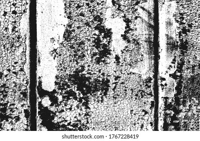 Textura superpuesta en peligro del metal pelado. fondo grueso. ilustración abstracta de vector de medio tono