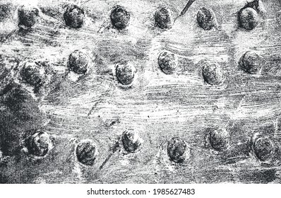 Distressed overlay texture of rusted peeled metal. grunge background. abstract halftone vector illustration