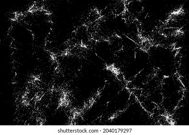 Textura superpuesta con angustia del metal pelado con espoleta. Textura urbana negra y blanca. Fondo de la angustia de la superposición del polvo oscuro.Vector de textura grueso
