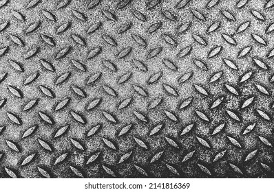 Distressed overlay texture of rusted peeled metal. grunge background. abstract halftone vector illustration