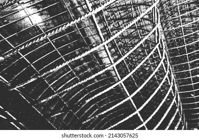Distressed overlay texture of rusted peeled metal. grunge background. abstract halftone vector illustration