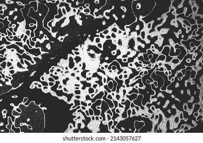 Distressed overlay texture of rusted peeled metal. grunge background. abstract halftone vector illustration
