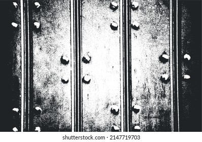 Distressed overlay texture of rusted peeled metal. grunge background. abstract halftone vector illustration