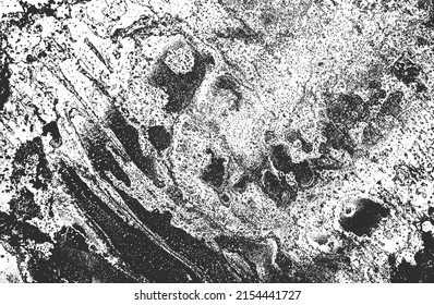 Geschälte Overlay-Textur aus rostfreiem geschältem Metall. brüchiger Hintergrund. abstrakte Halbtonvektorgrafik