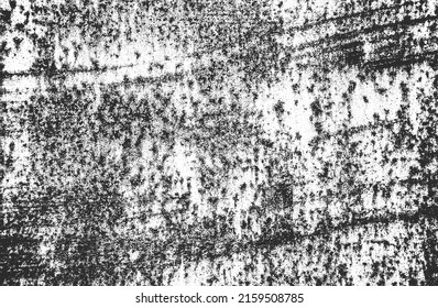Geschälte Overlay-Textur aus rostfreiem geschältem Metall. brüchiger Hintergrund. abstrakte Halbtonvektorgrafik