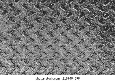 Distressed overlay texture of rusted peeled metal. grunge background. abstract halftone vector illustration