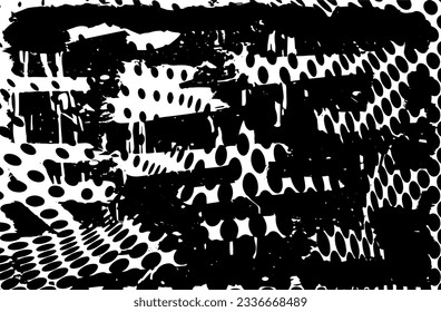 Distressed overlay texture of rusted peeled metal. grunge background. abstract halftone vector illustration