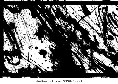 Distressed overlay texture of rusted peeled metal. grunge background. abstract halftone vector illustration