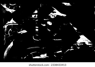 Distressed overlay texture of rusted peeled metal. grunge background. abstract halftone vector illustration