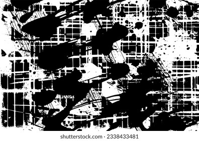 Distressed overlay texture of rusted peeled metal. grunge background. abstract halftone vector illustration