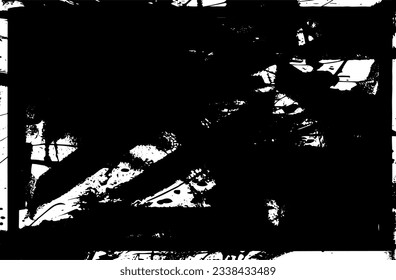 Textura superpuesta en peligro del metal pelado. fondo grueso. ilustración abstracta de vector de medio tono