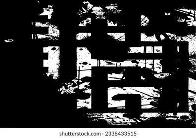 Textura superpuesta en peligro del metal pelado. fondo grueso. ilustración abstracta de vector de medio tono