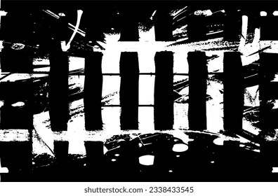 Textura superpuesta en peligro del metal pelado. fondo grueso. ilustración abstracta de vector de medio tono