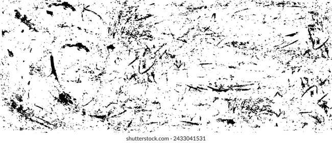 Distressed overlay texture of rusted peeled metal. Grunge background. Abstract halftone vector illustration