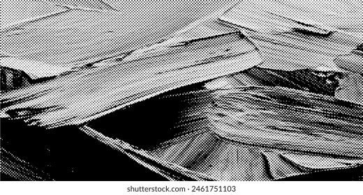 Textura superpuesta estresada del metal pelado oxidado. fondo grunge. Ilustración vectorial abstracta del semitono