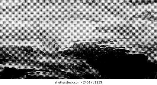 Textura superpuesta estresada del metal pelado oxidado. fondo grunge. Ilustración vectorial abstracta del semitono