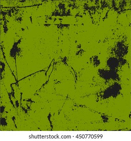 Distressed overlay texture of rusted peeled metal, cracked concrete, stone and asphalt. grunge background. abstract halftone vector illustration