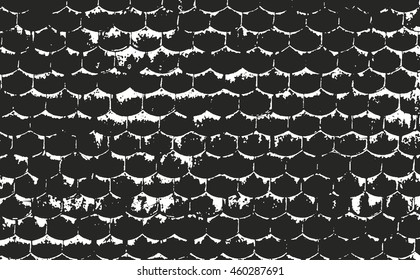 Distressed overlay texture of rusted peeled metal. grunge background. abstract halftone vector illustration