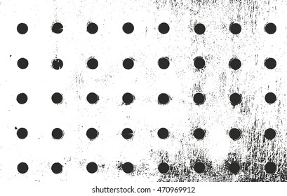 Distressed overlay texture of rusted peeled metal. grunge background. abstract halftone vector illustration