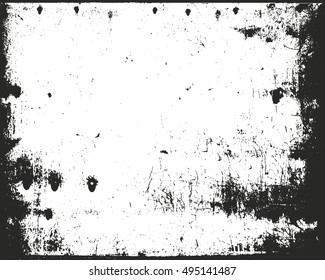 Distressed overlay texture of rusted peeled metal. grunge background. abstract halftone vector illustration
