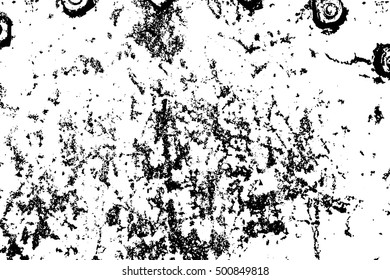 Distressed overlay texture of rusted peeled metal. grunge background. abstract halftone vector illustration