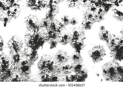 Distressed overlay texture of rusted peeled metal. grunge background. abstract halftone vector illustration