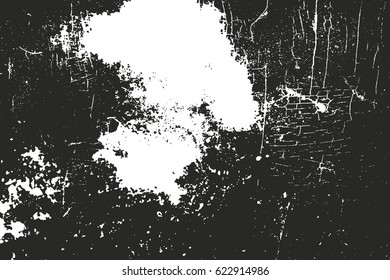 Distressed overlay texture of rusted peeled metal. grunge background. abstract halftone vector illustration