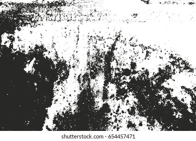 Distressed overlay texture of rusted peeled metal. grunge background. abstract halftone vector illustration