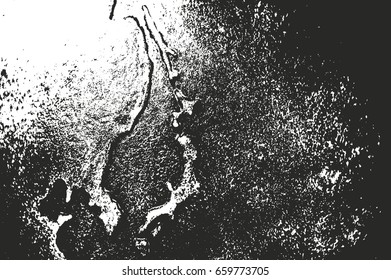 Distressed overlay texture of rusted peeled metal. grunge background. abstract halftone vector illustration